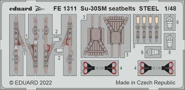 Detailset Sukhoi Su30SM Flanker -seatbelts- Great Wall Hobby)  FE1311