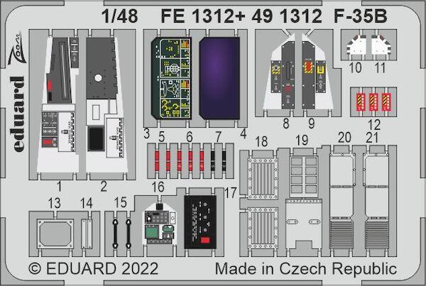 Detailset F35B Lightning II Interior (Italeri)  FE1312