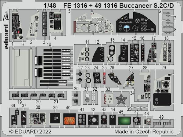 Detailset Buccaneer S2C/D  interior (Airfix)  FE1316