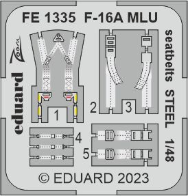Detailset F16A MLU Fighting Falcon Seatbelts (Kinetic)  FE1335