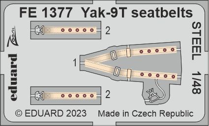 Detailset Yakovlev Yak 9T Seatbelts (Zvezda)  fe1377