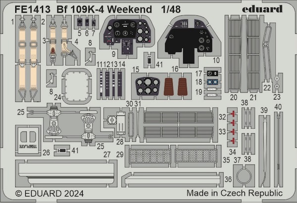Detailset Messerschmitt BF109K-4 Weekend (Eduard)  FE1413