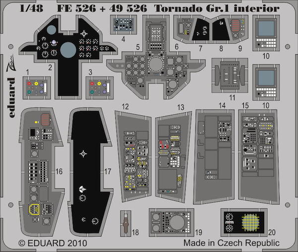 Detailset Tornado GR1 Interior Self Adhesive (Hobby Boss)  FE526