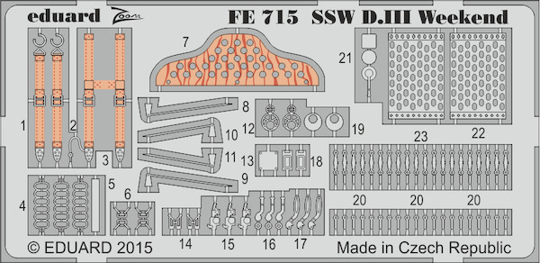 Detailset Siemens Schuckert SSWIII Weekend Self Adhesive (Eduard)  FE715