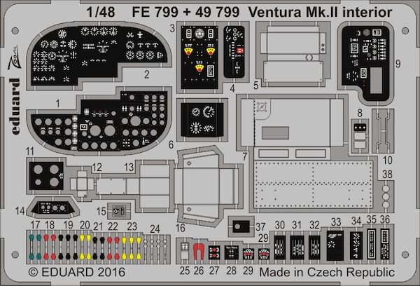 Detailset Lockheed Ventura MKII Interior (Revell)  FE799