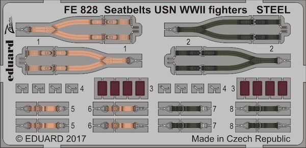 Detailset Seatbelts US Navy Fighters WWII -STEEL-  FE828