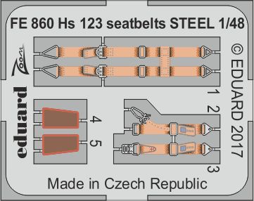 Detailset Henschel Hs123 Seatbelts (Gaspatch)  FE860