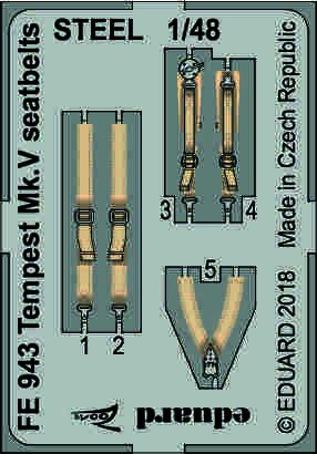 Detailset Tempest MKV Seatbelts (Eduard)  FE943