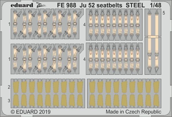 Detailset Junkers ju52/3M Seatbelts (Revell)  FE988