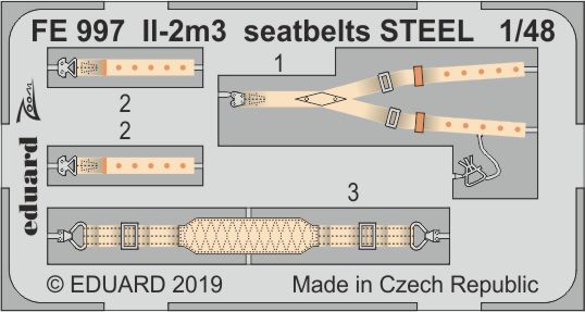 Detailset Ilyushin IL2m3 Sturmovik Seatbelts (Tamiya)  FE997