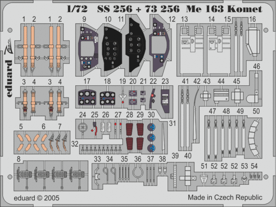 Detailset Messerschmitt Me163 Komet (Academy)  SS256