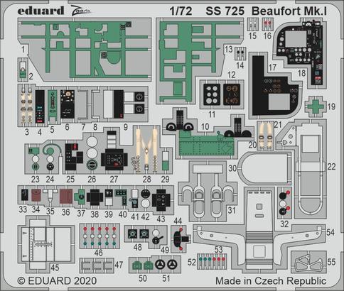 Detailset  Bristol Beaufort MK1 (Airfix)  ss725
