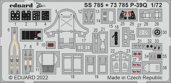 Detailset  Bell P39Q Airacobra Interior (Arma Hobby)  SS785