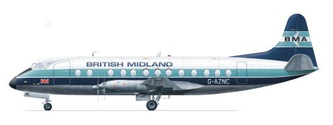 Viscount 800 (British Midland BMA)  FRP4056