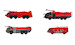 Airport Accessories Airport Fire Truck Set 