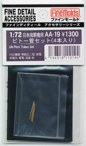 Detailset Pitot Tubes Imperial Japanese Navy  (4x)  AA19