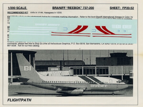 Boeing 737-200 (Braniff Reebok)  FP20-52