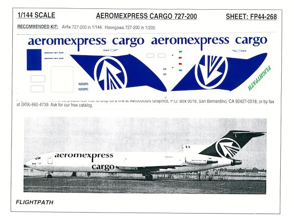 Boeing 727-200 (Aeromexpress Cargo)  FP44-268