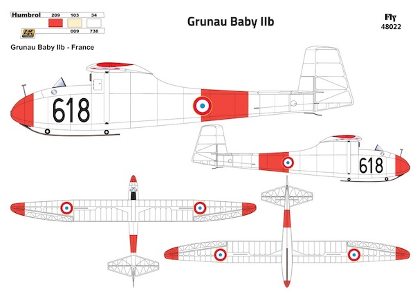 Grunau Baby IIb German Single seat Sailplane (French AF 1)  48022