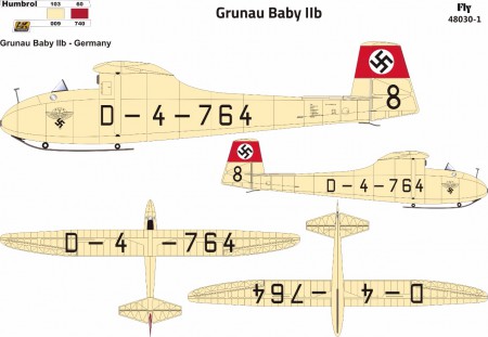 Grunau Baby IIb German Single seat Sailplane (Germany)  48030