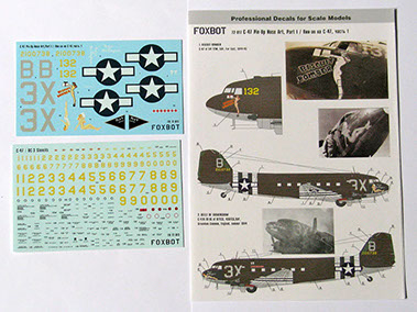 Douglas C47/DC3 Nose art part 1 plus stencils  FOX72-017