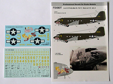 Douglas C47/DC3 Nose art part 5 plus stencils  FOX72-021