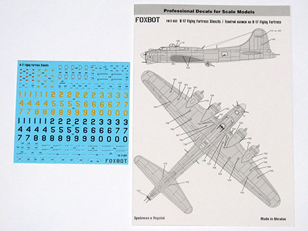 Boeing B17 Flying Fortress Stencils  FOX72-032
