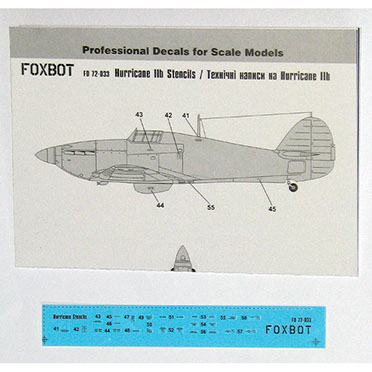 Hawker Hurricane Stencils  FOX72-033
