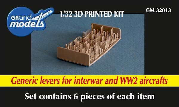 Generic levers for Interwar and WW2 Aircraft (6 pieces of each)  GM-32013