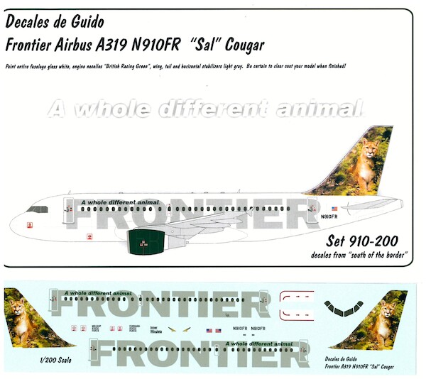 Airbus A319 (Frontier N910FR Sal Cougar)  GUIDO 910-200