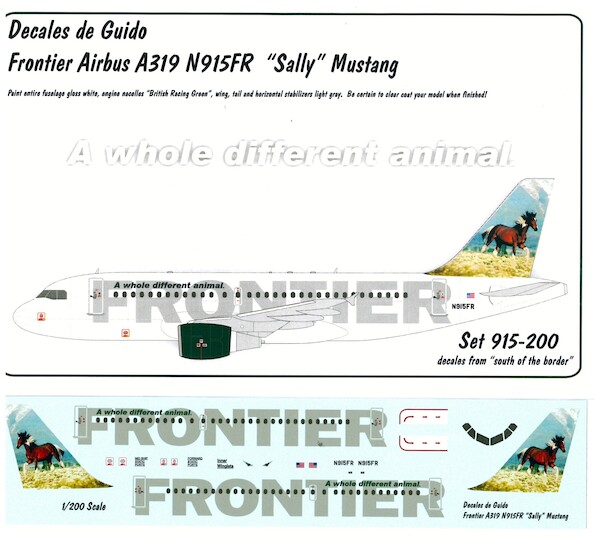 Airbus A319 (Frontier N915FR Sally Mustang)  GUIDO 915-200