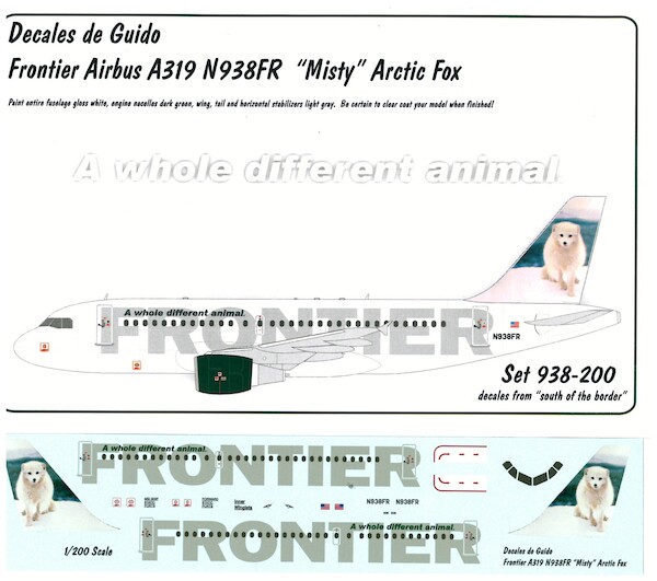 Airbus A319 (Frontier N938FR Misty Fox)  GUIDO 938-200