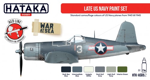 Late US Navy paint set (6 colours)  HTK-AS05-2