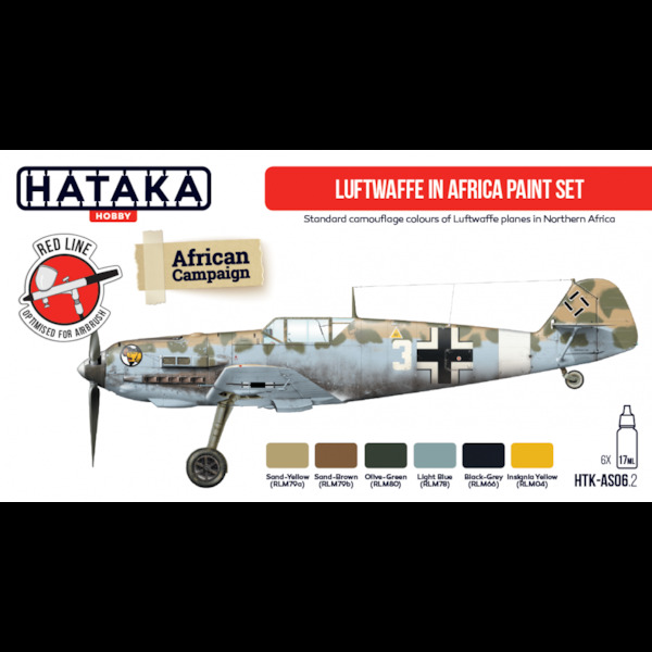 Luftwaffe in Africa paint set vol.1 (6 colours)  HTK-AS06.2
