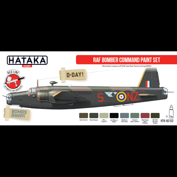 RAF Bomber Command Paint set Vol1 (8 colours)  HTK-AS102