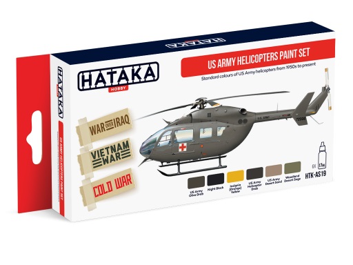 US Army Helicopters paint set (6 colours)  HTK-AS19