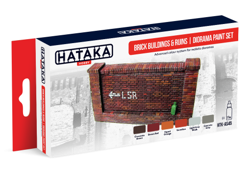 Brick Buildings & Ruins / Diorama  Colour Set (6 colours)  HTK-AS45