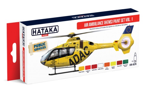 Air Ambulance (HEMS) Paint Set Vol:.1 (8 colours)  HTK-AS76