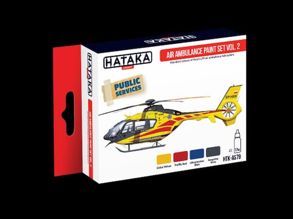 Air Ambulance (HEMS) Paint Set Vol:.2 (4 colours)  HTK-AS79