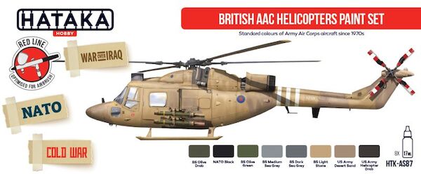 British AF Helicopters paint set vol. 1 (8 colours)  HTK-AS87