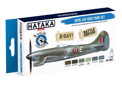 Royal Air Force paint set (6 colours) Optimised for Brushpainting  HTK-BS07