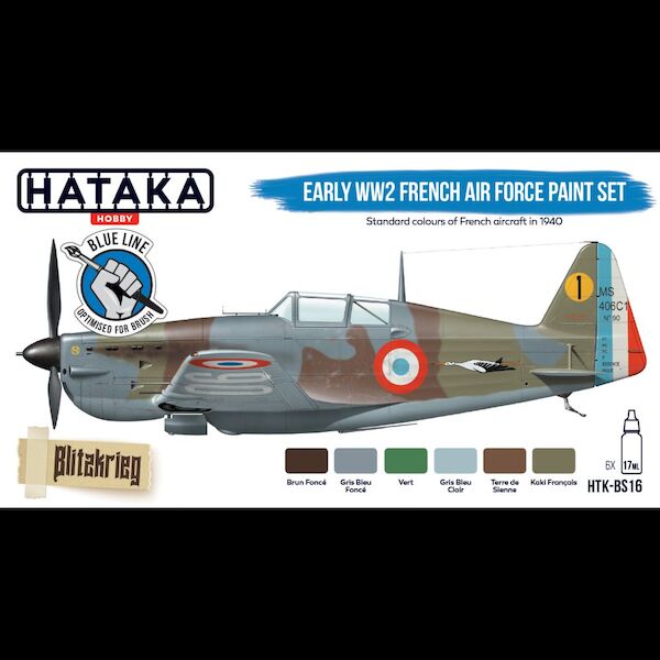 Early WW2 French Air Force Paint set set (6 colours) Optimised for Brushpainting  HTK-BS16