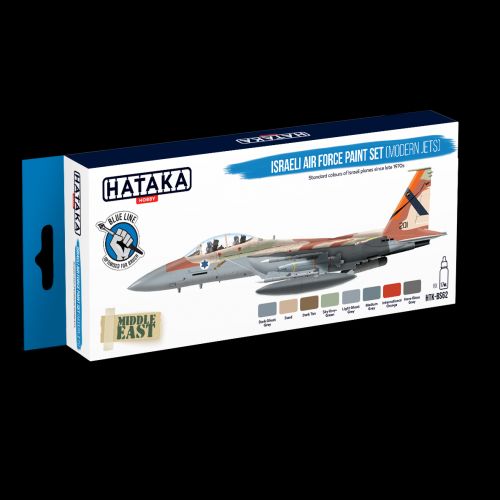 Israeli Air Force paint set (modern jets) (8 colours)  Optimised for Brushpainting !  HTK-BS62