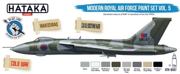 Modern Royal Air Force Paint set Vol 5 (8 colours)  Optimised for Brushpainting  HTK-BS97