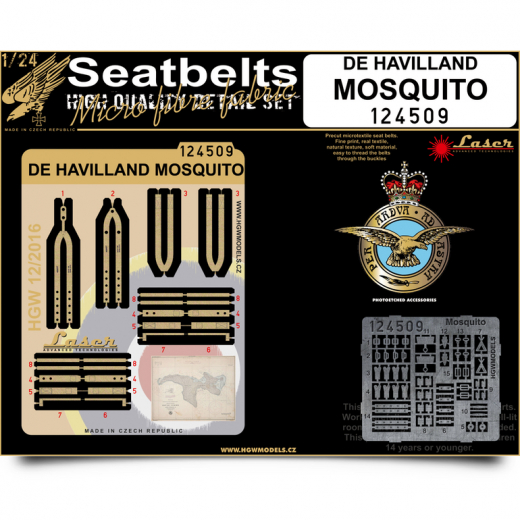 De Havilland Mosquito Seatbelts  HGW124509