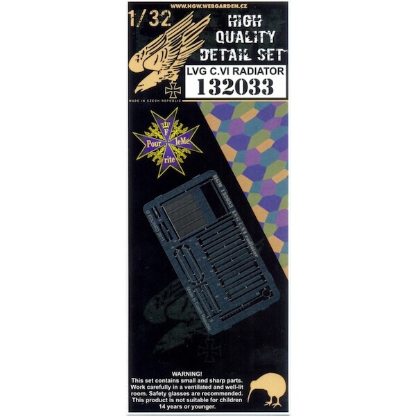 LVG C.VI Radiator set (Wing Nuts)  HGW132033