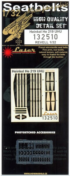 Heinkel He219 Uhu Seatbelt set Laser cut (Revell)  HGW132510