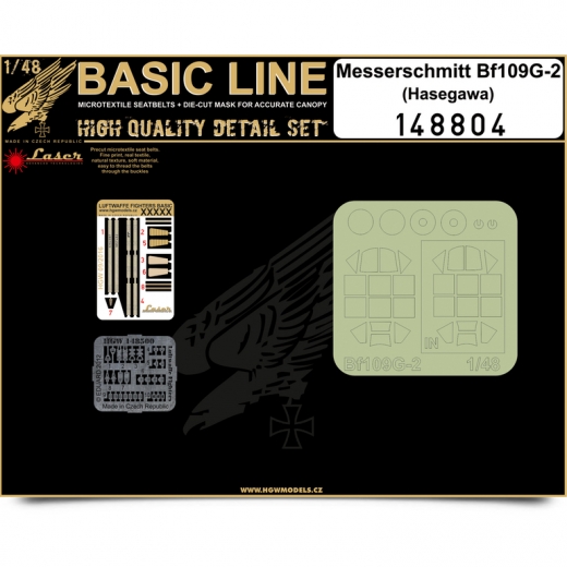 Messerschmitt BF109G-2 Basic line detail set (Hasegawa)  HGW148804