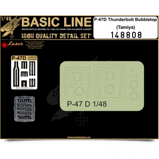 P47D Thunderbolt Bubbletop Basic line detail set (Tamiya)  HGW148808
