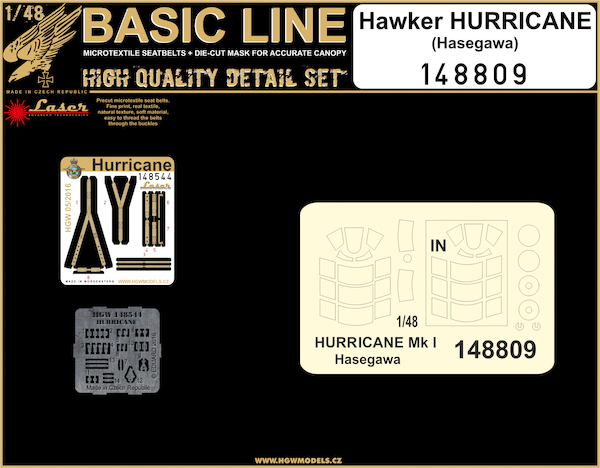 Hawker Hurricane Basic line detail set (Hasegawa)  HGW148809